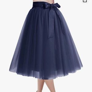 Knee length tulle skirt/tutu for women, navy blue